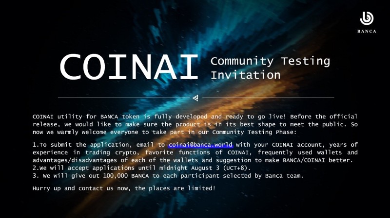 BANCA Weekly Update&nbsp;03.08.2018